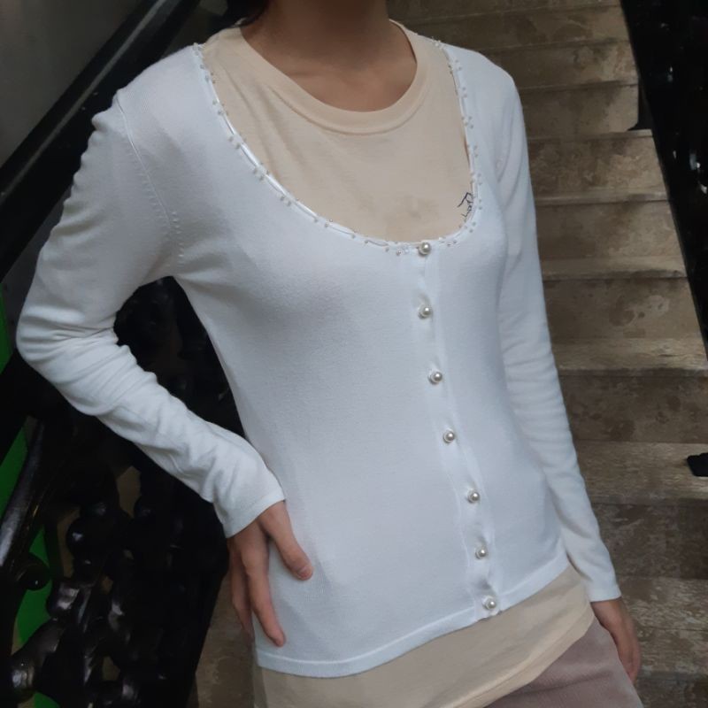 Cardigan Putih Luccica