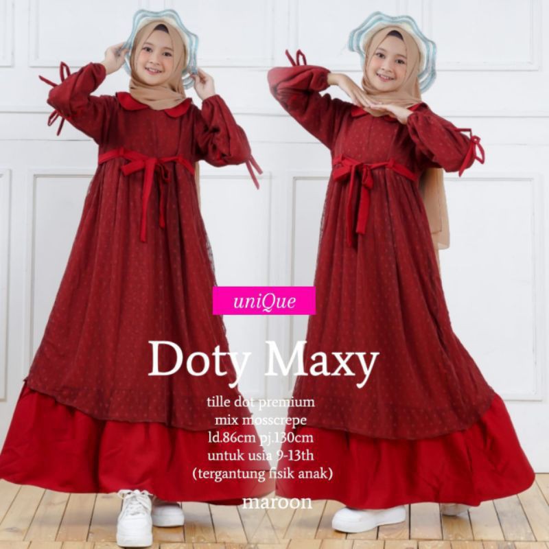 Dotty maxy kids brukat/gamis tille brukat Amalia dress/Joana Dress Brukat/Ajeng Dress Brukat/Gamis t