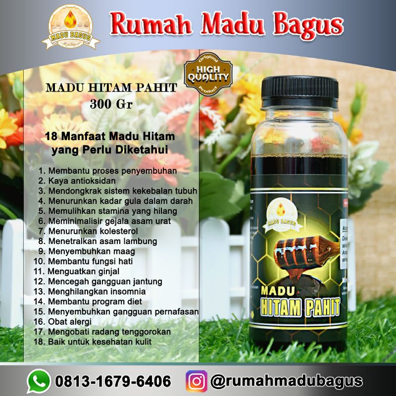 

Madu Asli Madu Hitam Pahit 300gr