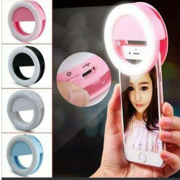 Selfie Ring Light Led Lampu Selfie Ring Bulat Recharger