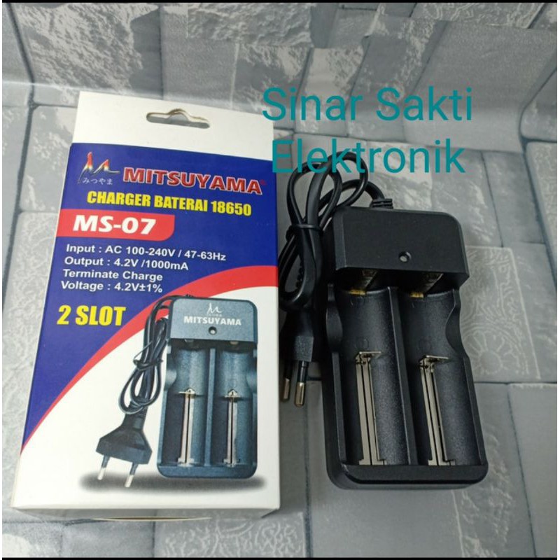 Charger Baterai 2 Slot Mitsuyama MS-07 18650 14500 26650 / alat cas