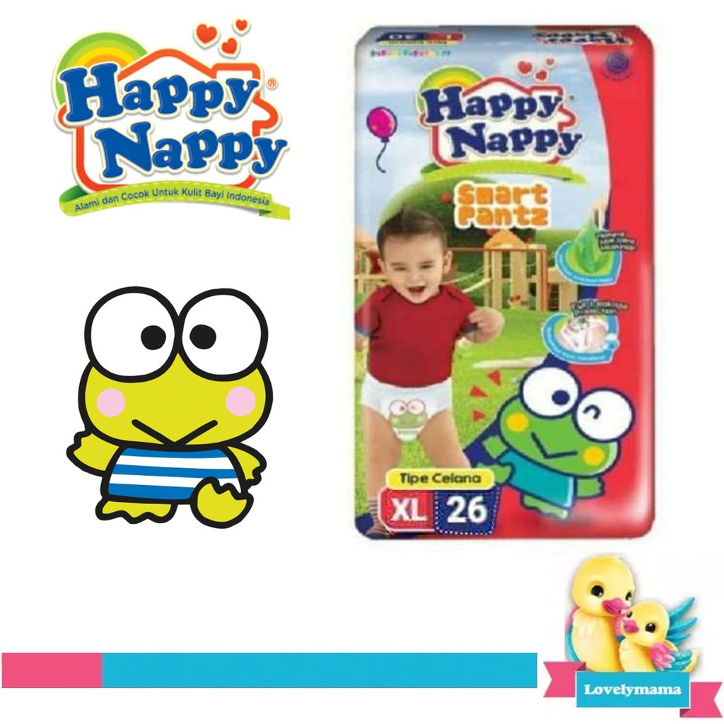 Happy Nappy XL26 smart pantz pants popok diapers XL 26 celana popok sekali pakai baby pants lovelymama lovelymama411