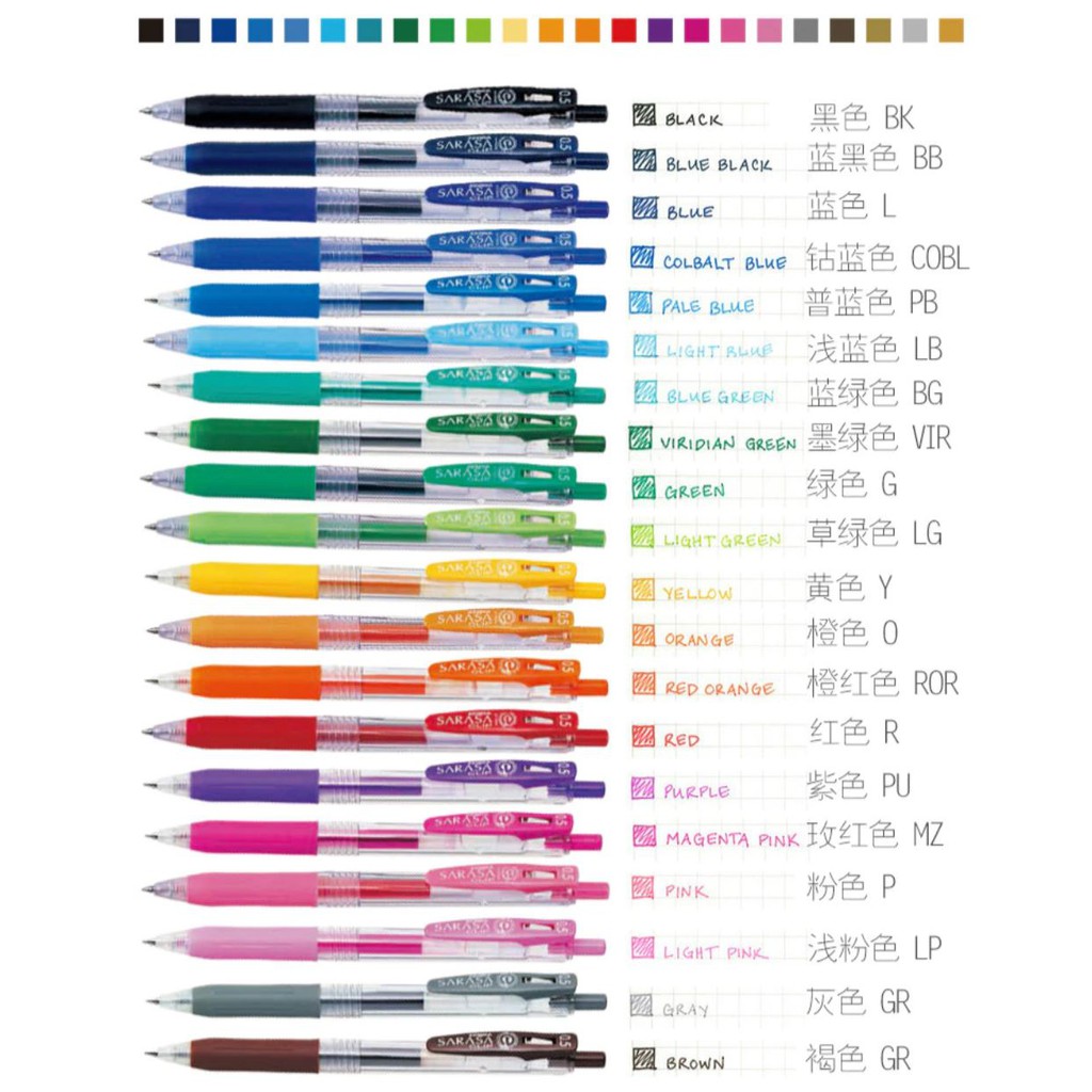 

Pulpen Gel Zebra Sarasa JJ15 0.5/0.7/1.0