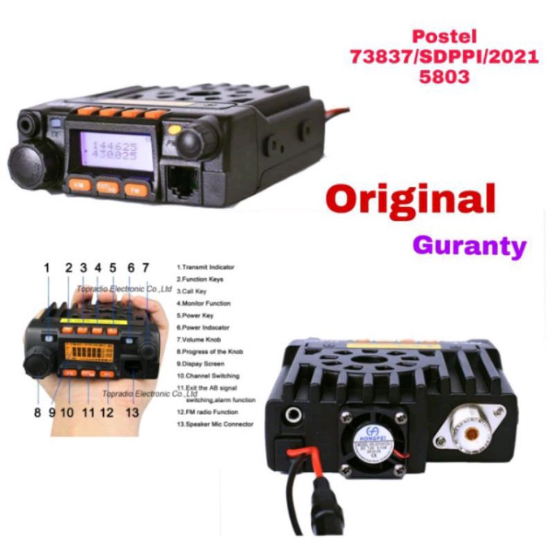 Radio RIG mini REDEL DL 9900 dual band 25 watt