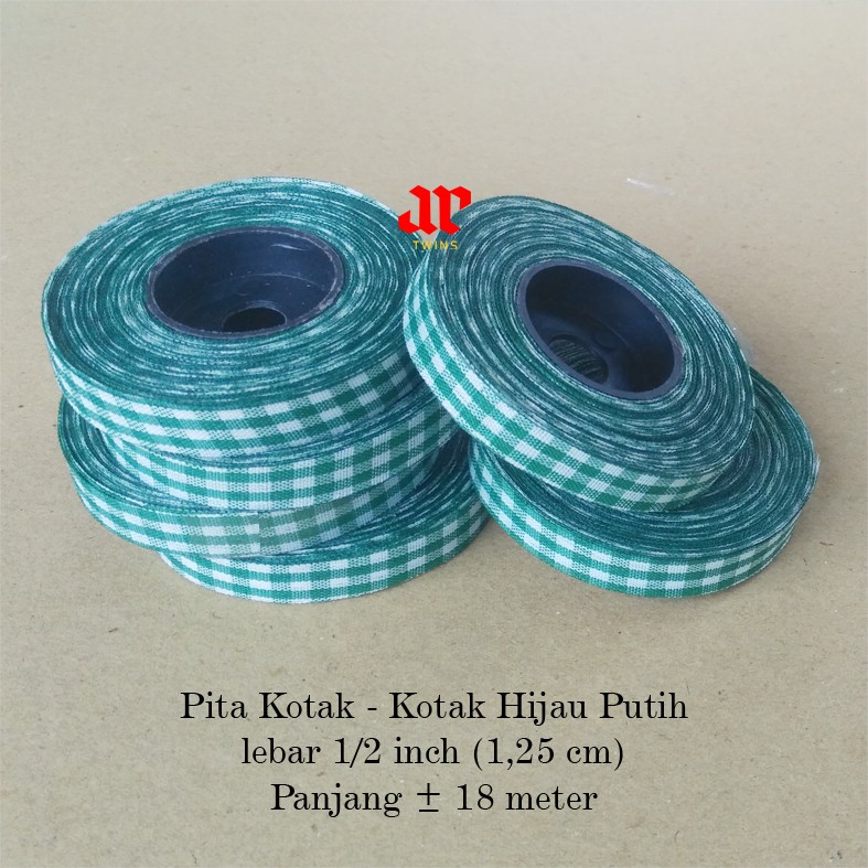 

Pita Kotak Kotak Warna Hijau Putih