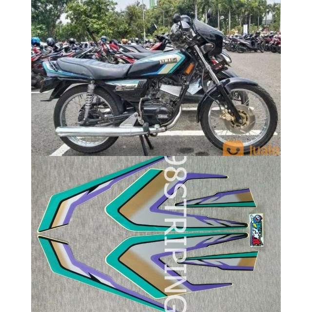 STRIPING RX SPECIAL BIRU TAHUN 1995 STIKER LIS STANDAR ORI YAMAHA