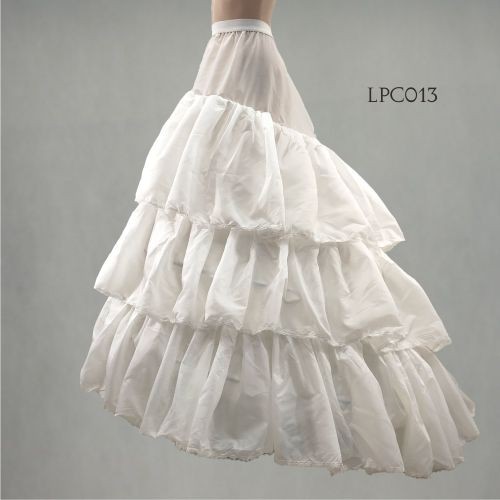 [SIAP KIRIM] PETTICOAT EKOR PENGEMBANG ROK DRESS BRIDAL PUTIH 2 RING LPC013