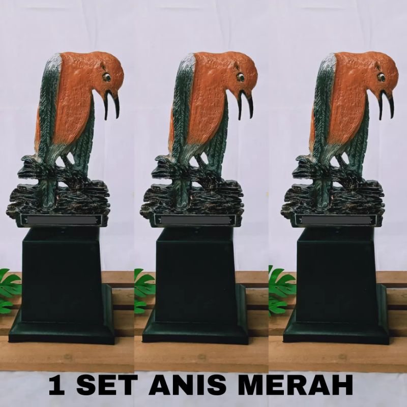 1 SET Piala Trophy Burung Anis merah