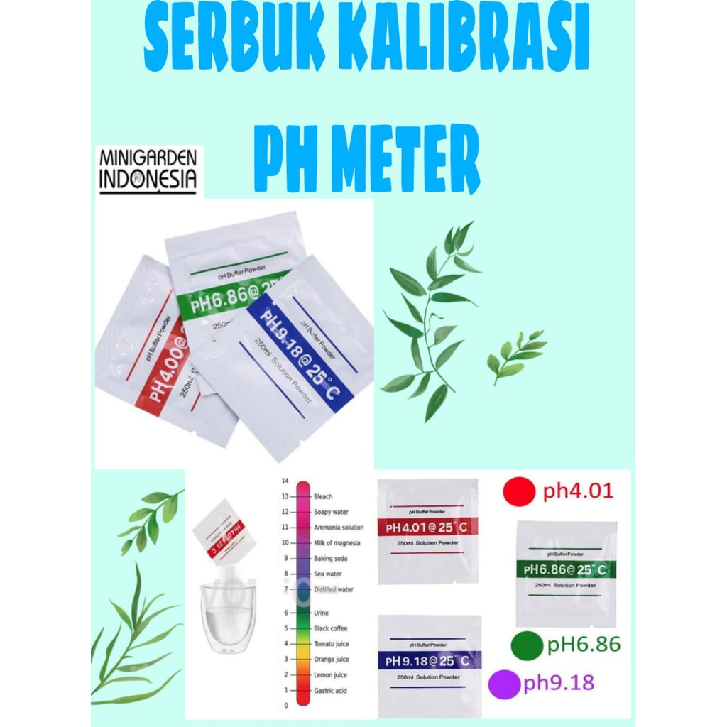 SERBUK KALIBRASI PH METER bubuk calibrate buffer powder Solution (4.01 atau 6.86 atau 9.18)