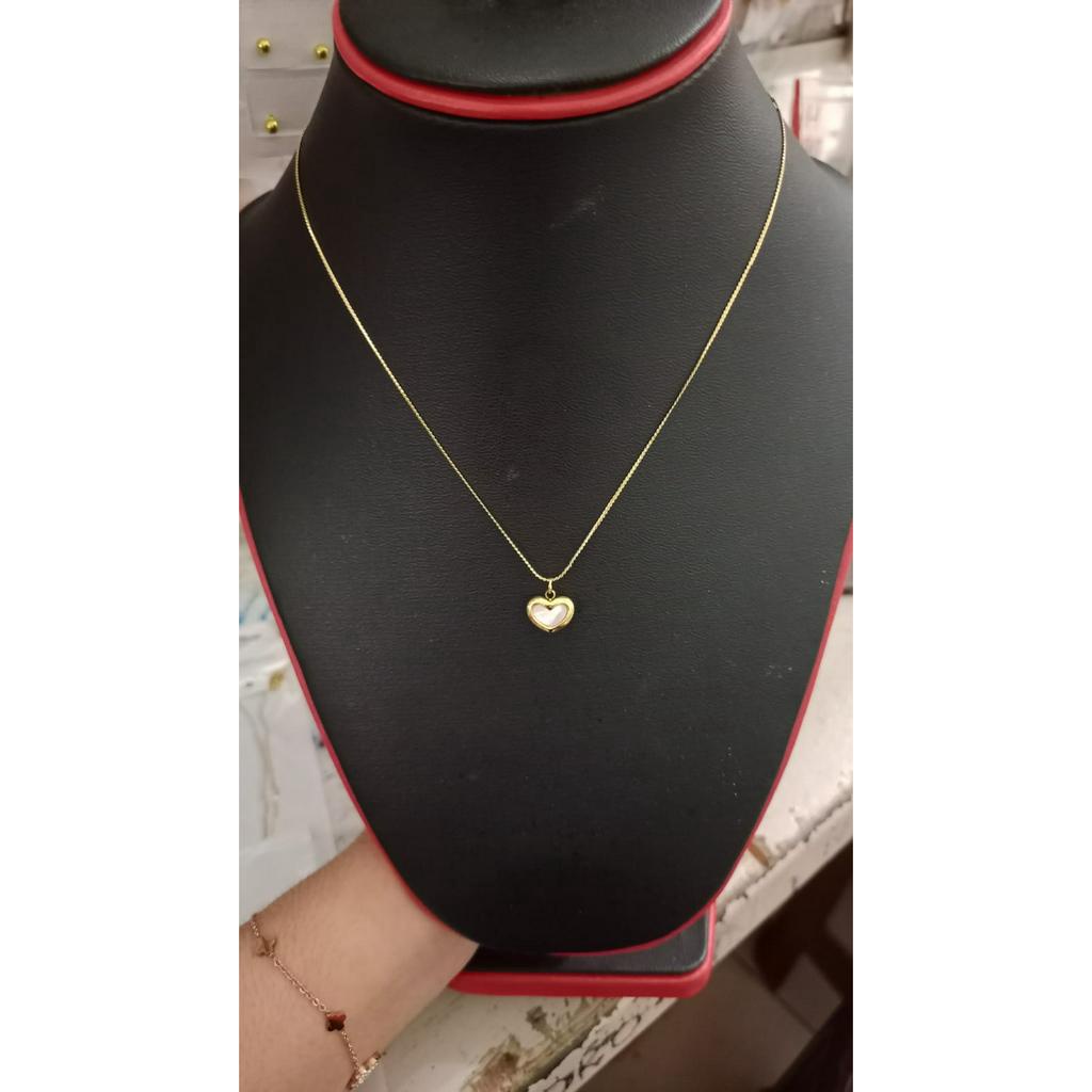 TITANIUM KALUNG LOVE KECIL + KALUNG LOVE BESAR PERHIASAN FASHION || AKSESORIS WANITA KALUNG LOVE KEC