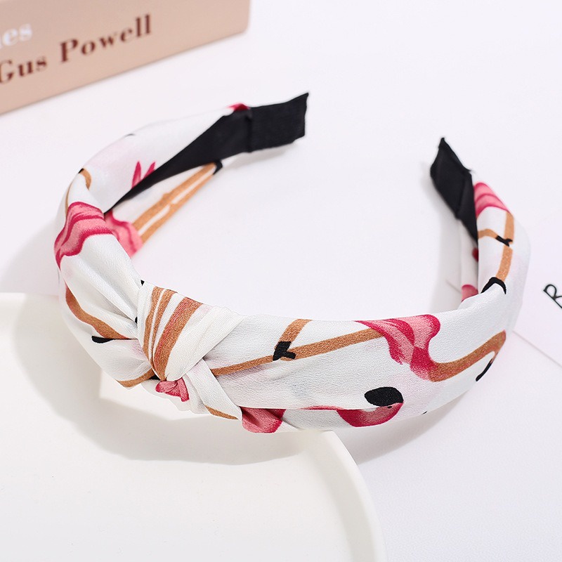 OVERFLOWS.ID Bando Korea Style Bandana Wanita Motif Bunga Daisy Bando Simpul