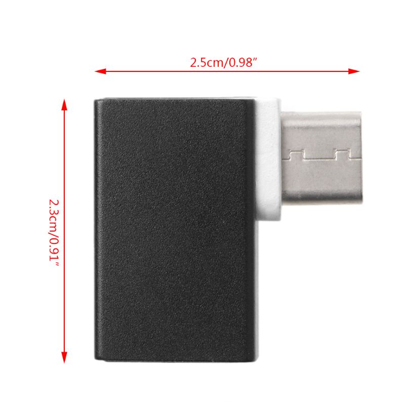 VIVI   90 Degree Type C To USB 3.0 Female Data OTG Converter For Macbook Android Phone