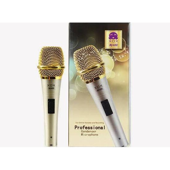 Mic Condenser Xox M400 Karoke Microphone M 400 Karaoke Mike Condensor Item Paling Laku