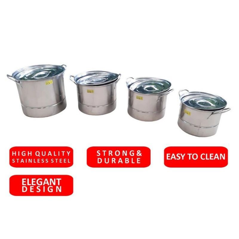 PANCI KUKUS SET 555 Steamer Stock Pots India HOMELUX