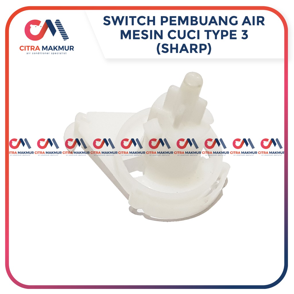 Drain Valve Lever Sharp Selector Knop Tombol penarik tali Pembuang Air Mesin Cuci merk ori 3