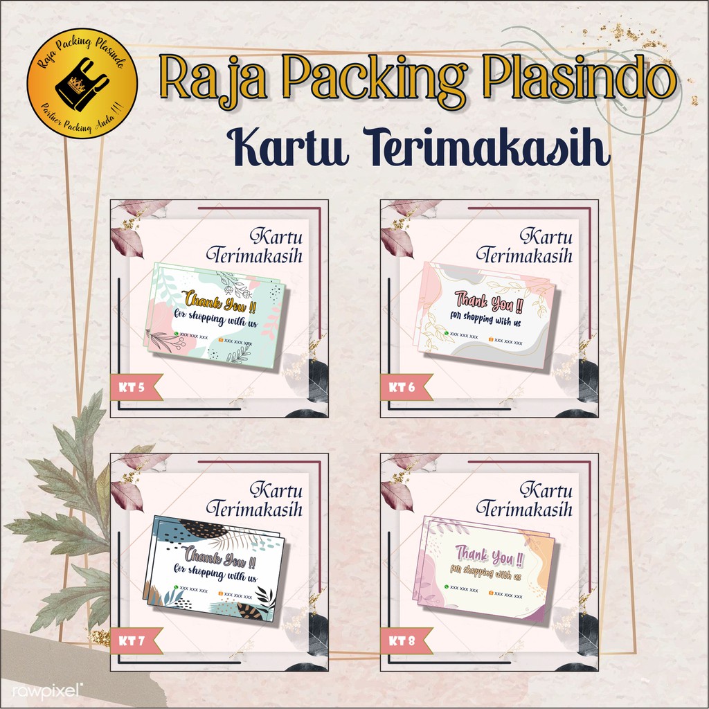 Thank you card custom | kartu ucapan | thanks card | gift card | kartu ucapan thank you for order