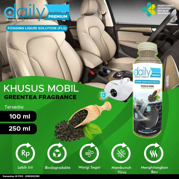 Daily Disinfectant Fogging FLS Vehicle khusus Mobil 250ml - Aroma Kopi dan Green Tea