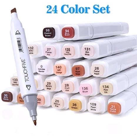 

Segera Miliki Touchfive Skin Color 12 / 24 Pcs Twin Marker Skin Color Designer Berkualitas