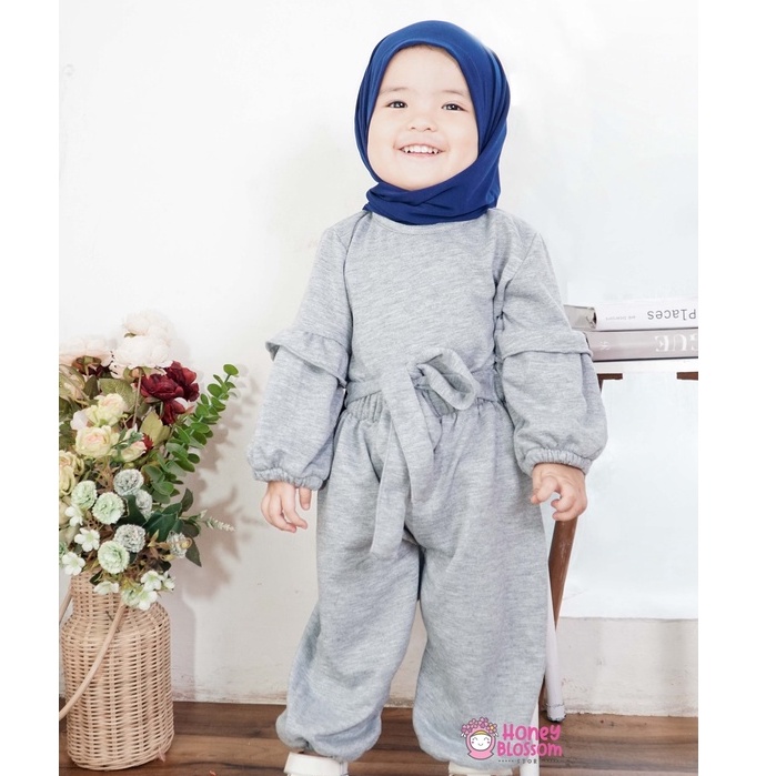 One Set Anak Perempuan Setelan Lengan Panjang / Setelan Baju Muslim Anak Alika