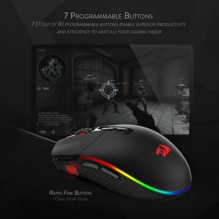 Redragon Mouse Gaming Wired Macro M719 Invader