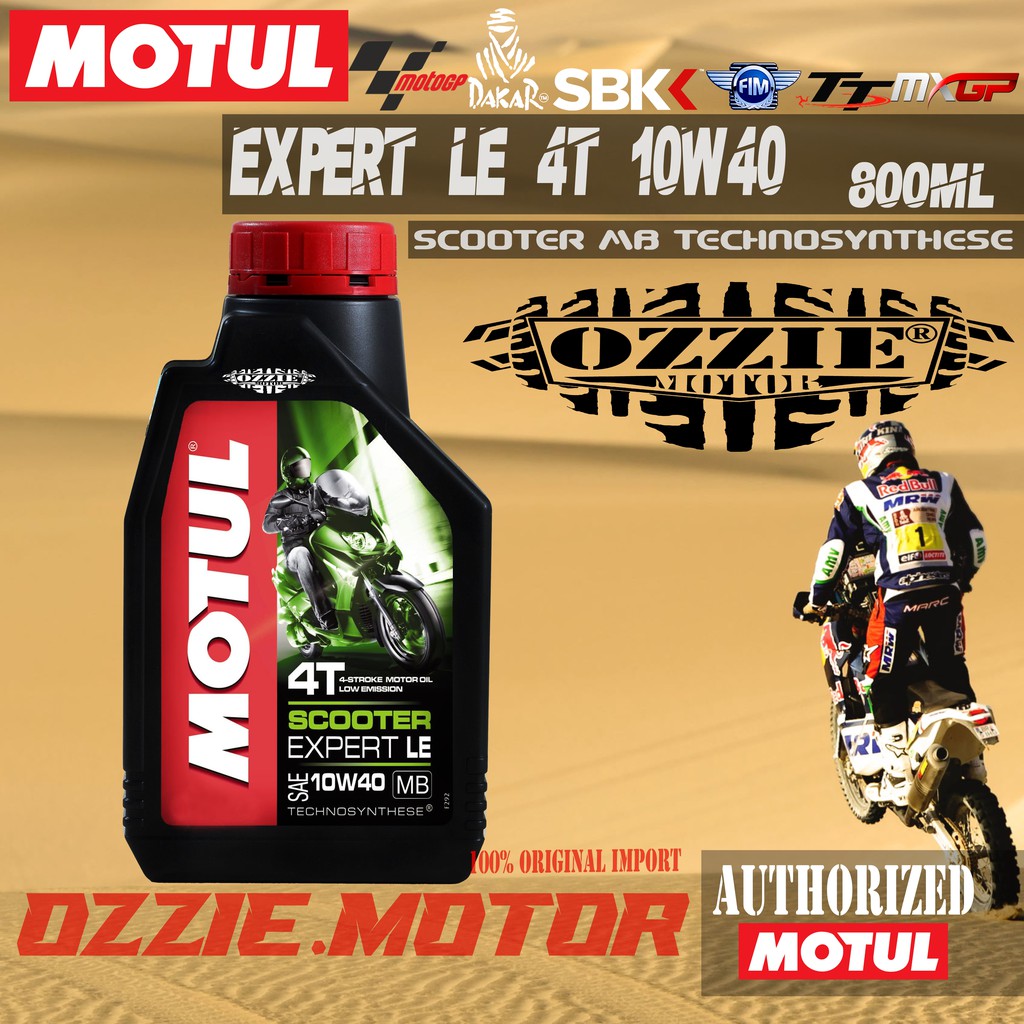 MOTUL SCOOTER EXPERT LE 800ml 10W40 OLI MOTOR IMPORT ORIGINAL