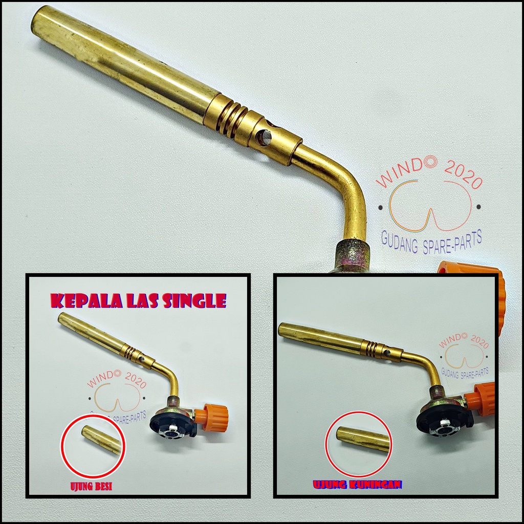 KEPALA LAS SINGLE | GAS LASS TORCH ALAT BAKAR MAKANAN / DAGING TABUNG KECIL | HI COOK KEMPING