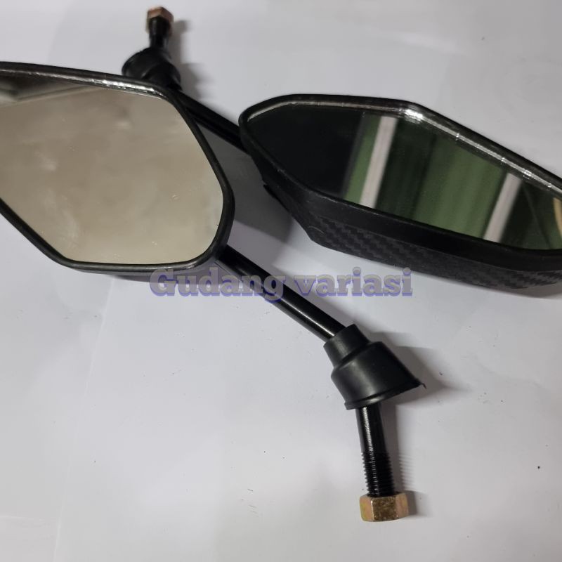 Spion Model Jupiter Carbon karbon standar Tangkai crome dan black