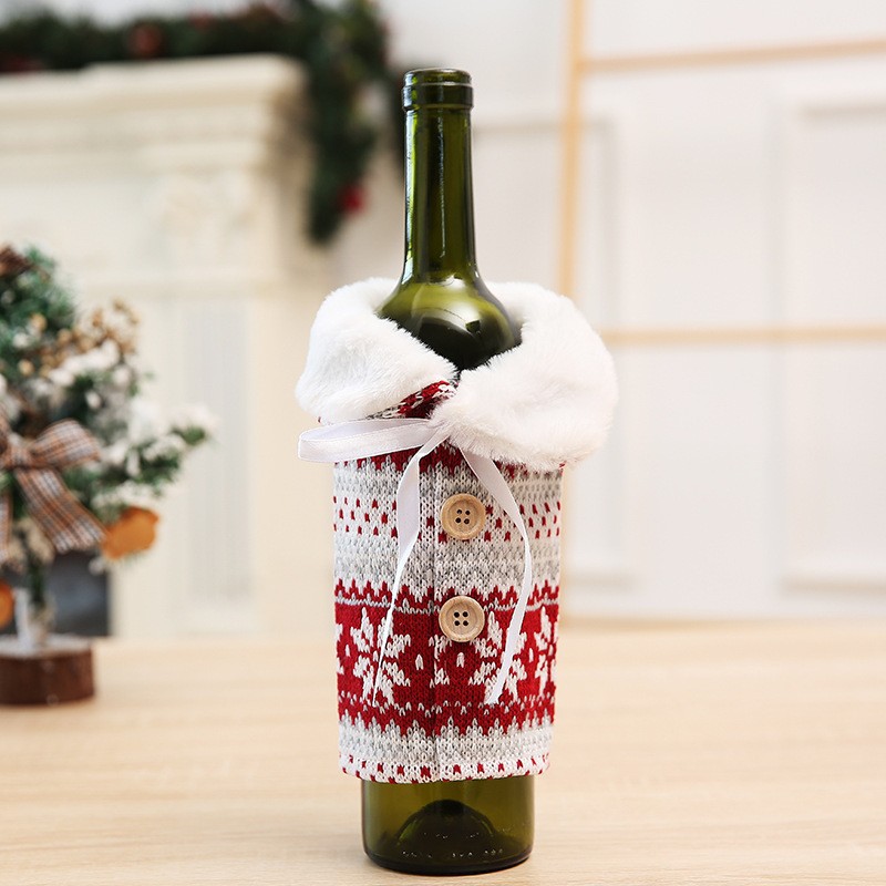 XBWC sarung botol tebal wine minuman dekorasi natal bottle cover bag - RUSA