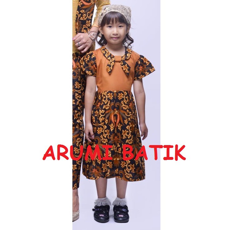 Dress Terusan Seragam Baju Batik Sekolah Anak Perempuan 2618 TK SD SMP Balita Paud