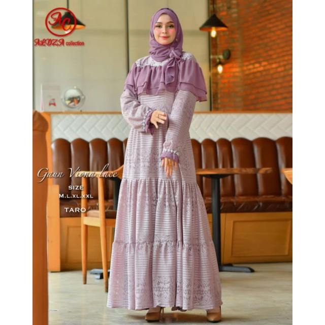 Gaun viola//gamis aldza //fashion muslim//gamis lebaran