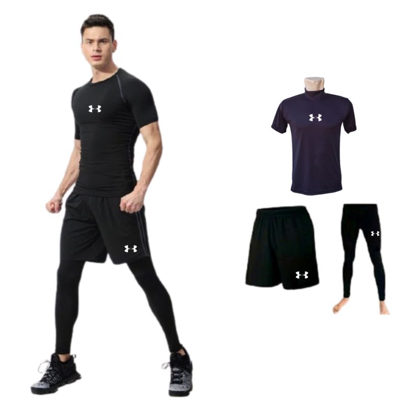 Full Set Pakaian Olahraga Pria Wanita Jogging Running Senam