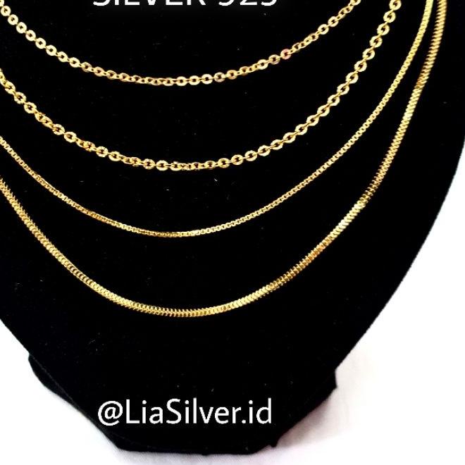 Kalung SILVER 925 - Perak Lapis Emas Kuning