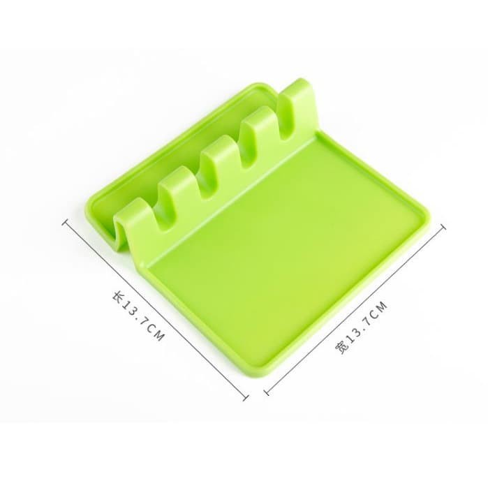 Rak spatula sutil tutup panci Holder peralatan masak non slip silicone Anti Panas