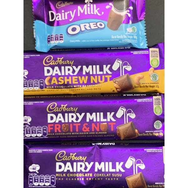 

Coklat Cadbury Daily Milk chocolate 62Gr