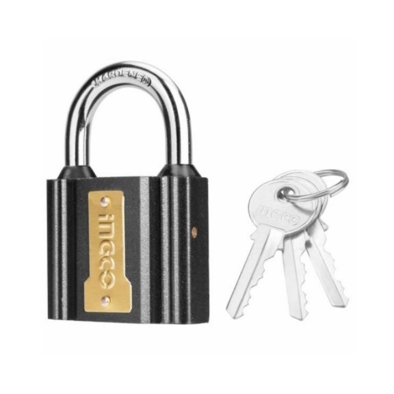 Ingco Gembok Besi Hitam 75mm Iron Padlock DIPL0701 Gembok Pagar Rumah
