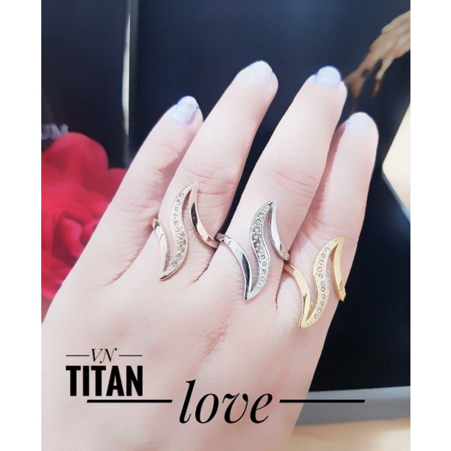 Titanium cincin wanita cantik u700