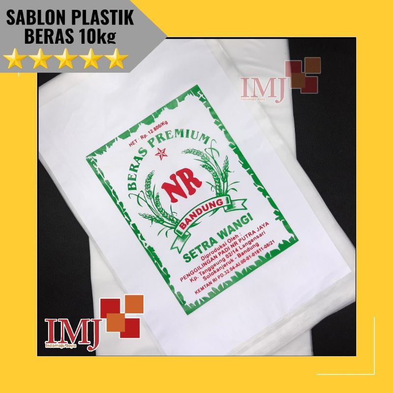 SABLON PLASTIK BERAS 10kg 2 WARNA 10 kg