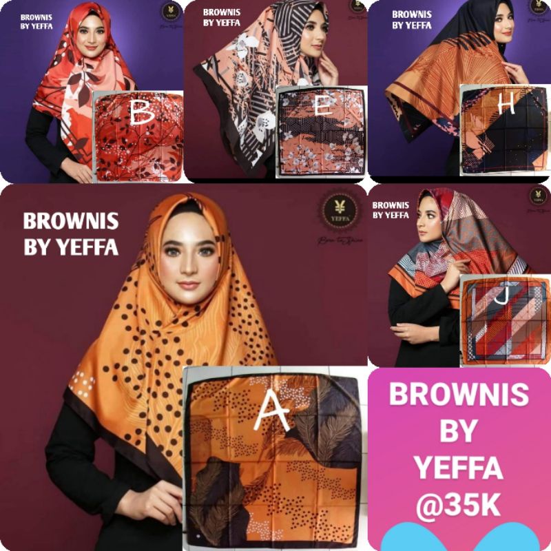 HIJAB SEGI EMPAT BROWNIS BY YEFFA SCRAFT