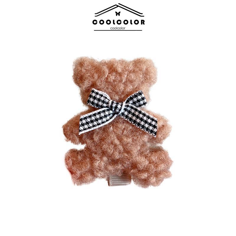 COD❤️Plush Bear Jepit Rambut Lucu Sisi Klip Aksesoris Rambut Jepit Rambut Fashion Wanita Korea Import Murah