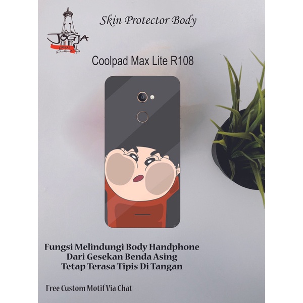 dapat 2Pcs Garskin Hp Coolpad Max Lite R108 Motif uu - Free Custom motif via chat
