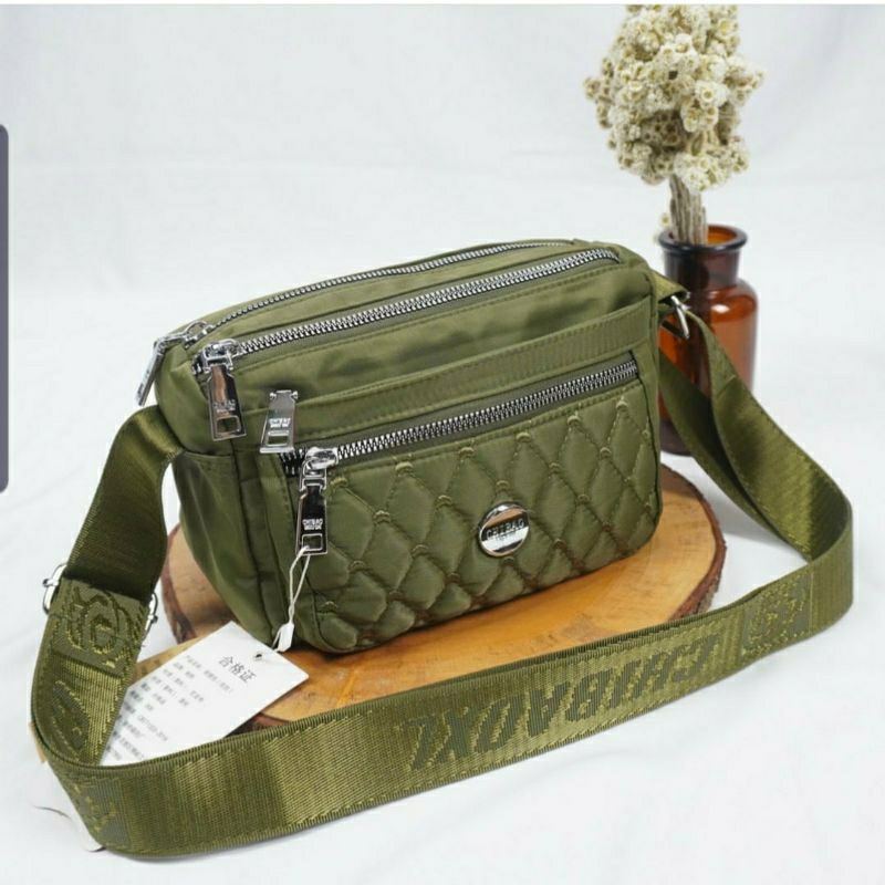 TAS SELEMPANG WANITA CHIBAO ORY 0071 BAHAN PARASUT BORDIR ANTI AIR