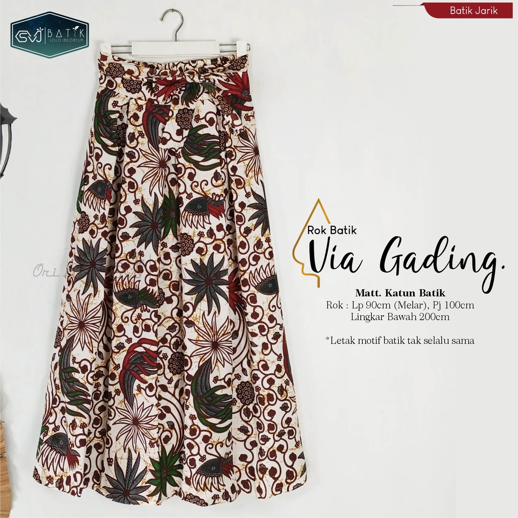 ROK BATIK ALUSAN SINARAN LANNA BAWAHAN BATIK WANITA TERKINI ORI KESHWA MURAH ORIGINAL REALPICT-Via Gading