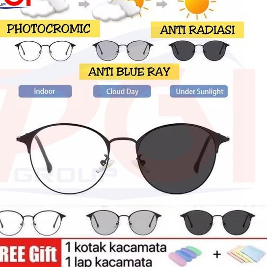 E ( E15 ) KACAMATA PHOTOCROMIC +FREE GIFT ( 1 KOTAK KACAMATA + 1 LAP KACAMATA) 514RYH