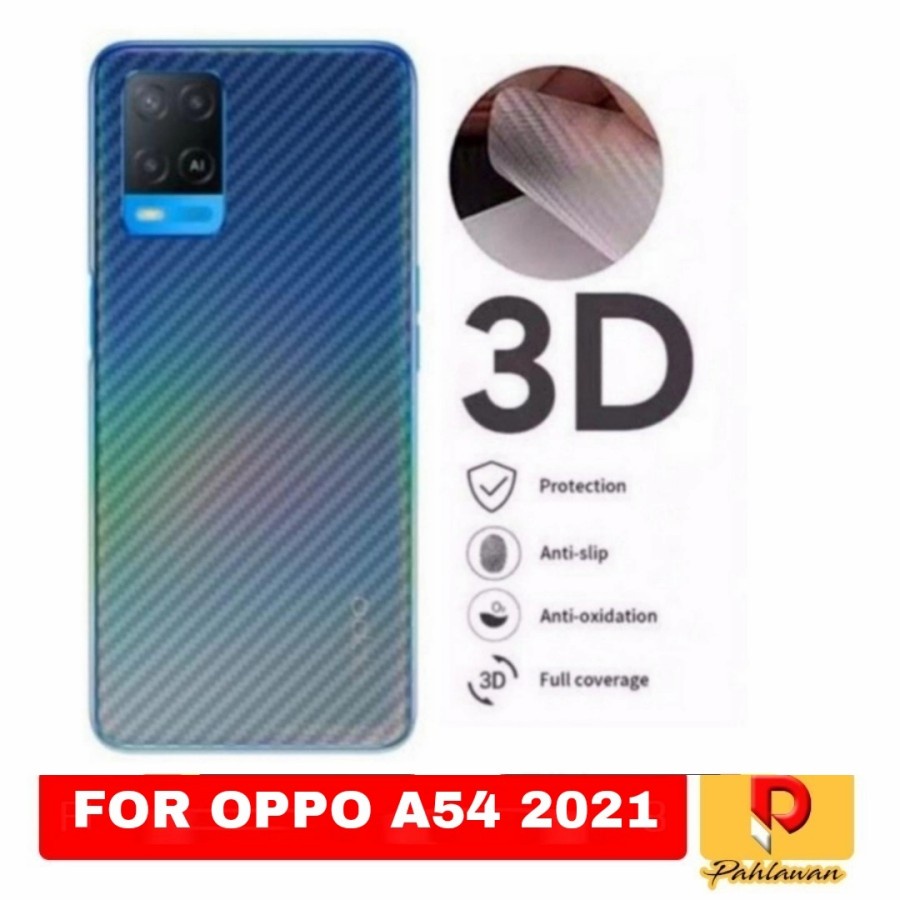 Garskin Carbon Oppo A54 Anti Gores Bagian belakang