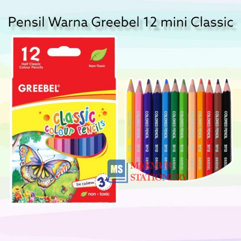 

Pensil Warna Greebel Mini 12 Warna Classic