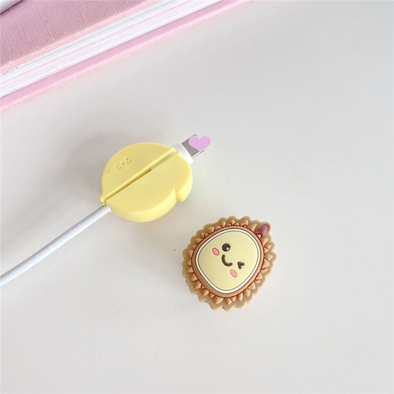 TK Cute Cartoon Animal Fruit Cable Protector USB Cable Bite Holder Charger Wire Organizer Phone Accessories