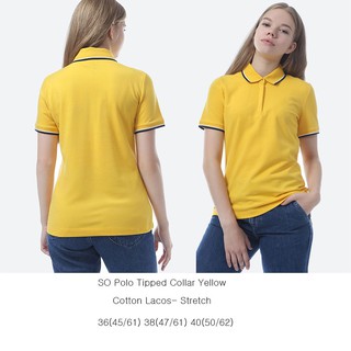 S OLIVER Polo  Tipped Collar Shirt Yellow Atasan Kaos  