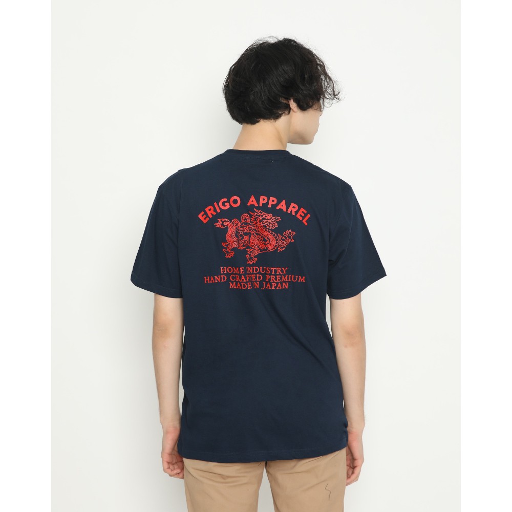 Erigo T-Shirt Twin Dragon Navy