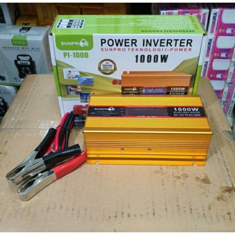 COD Power Inverter Digital Sunpro PI - 1000 Watt / Power Inverter PI 1000W - PI 1000W Digital