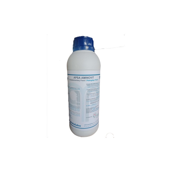 Vitamin Anjing Dan Kucing - Apsa Aminovit 1 Liter - Vitamin Hewan Asam Amino Dan Multivitamin